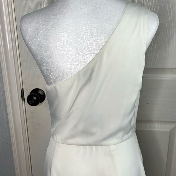 NEW! Revolve NBD Tere One Shoulder Mini Bridal Shower Cocktail White Dress Sz M - Picture 6 of 15